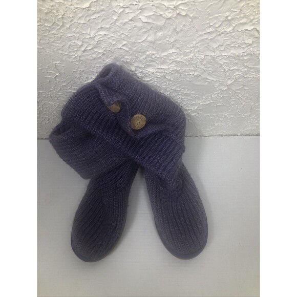 UGG Women's Sweater Knit Knee High Fold Over w/ Buttons Size 8 - Picture 2 of 8